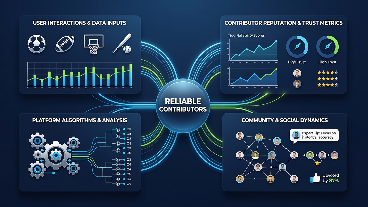 Detailed screenshot of user engagement metrics and reply networks displayed on a sports prediction dashboard