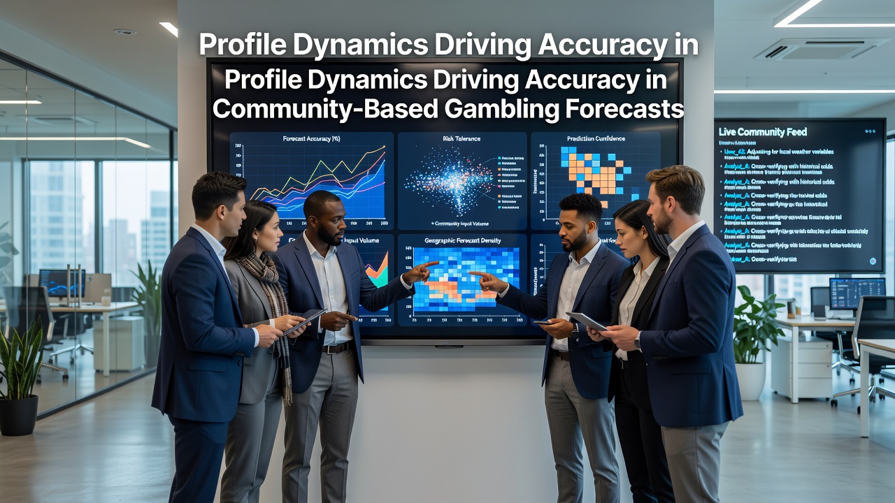Community members reviewing detailed betting profiles and accuracy metrics on a shared platform dashboard