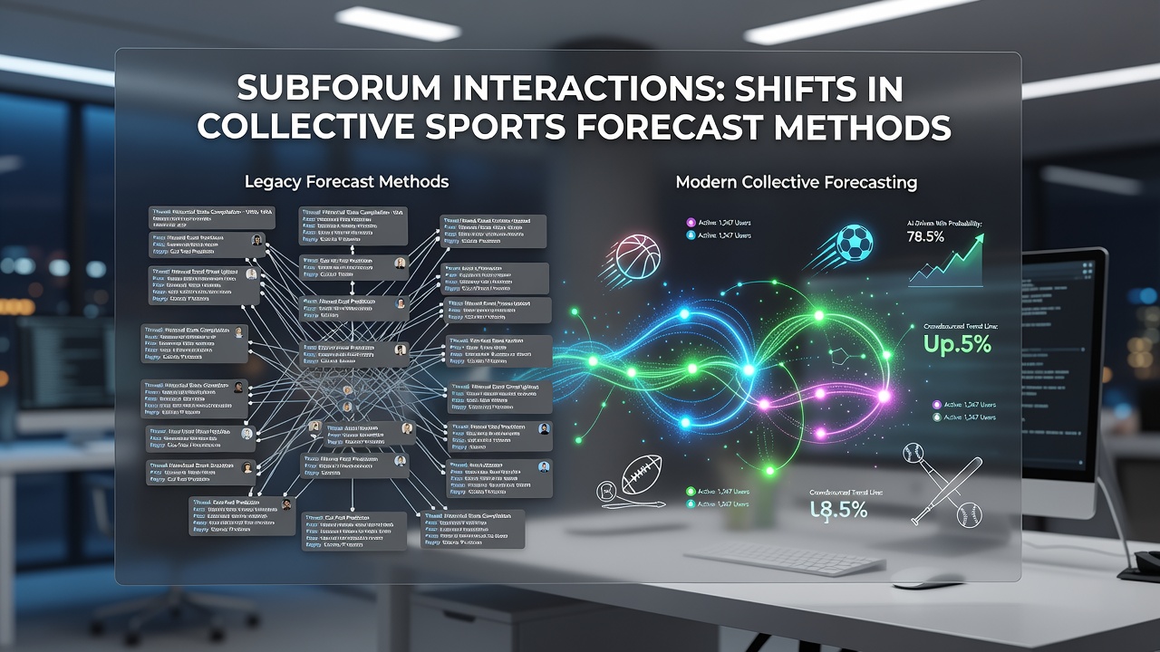 Illustration of online forum subforum discussions on sports predictions