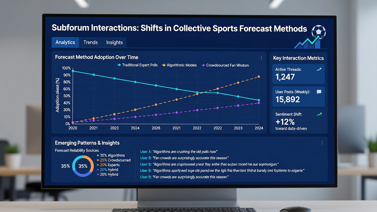 Depiction of collective sports forecasting methods evolving in online communities